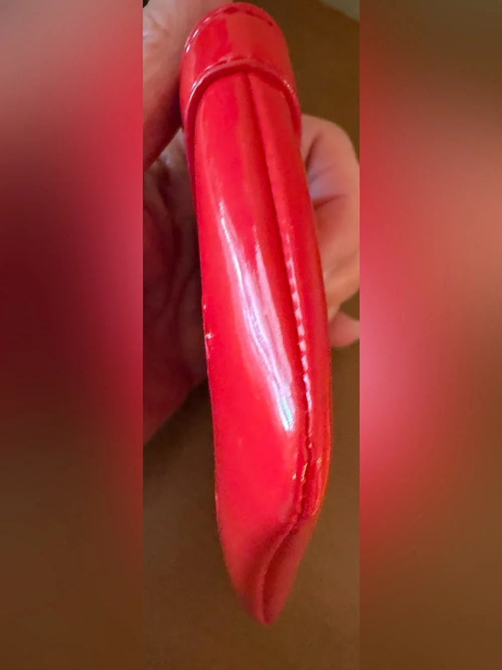 Kate Spade Bright Red Patent Leather Zip Coin Wallet